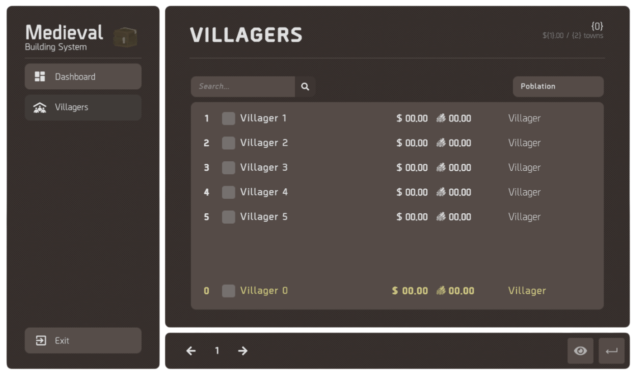 Town Manager UI & Plugin